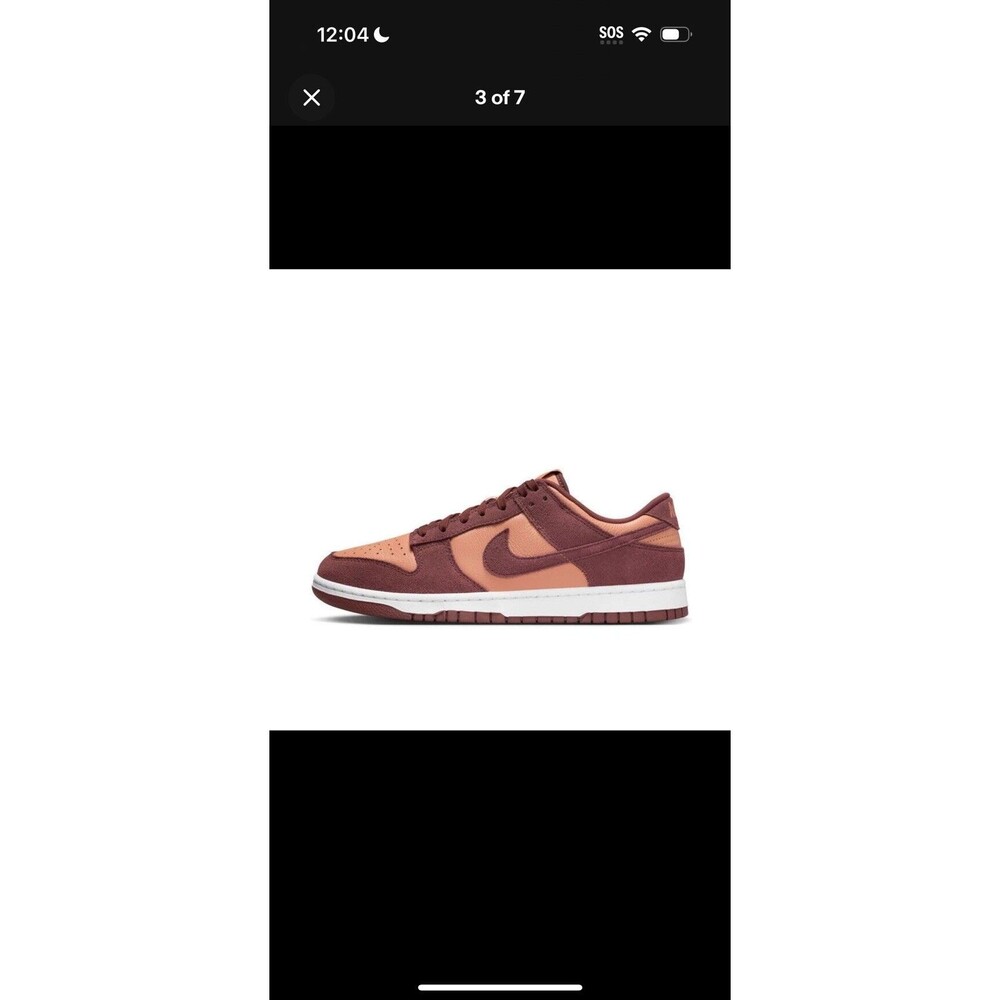 MENS NIKE DUNK LOW RETRO SE LEATHER/SUEDE_AMBER BROWN FQ8249-200-SIZE 8 - Picture 4 of 7